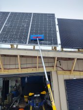 Using a Snow Rake on Solar Panels 