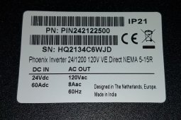 Victron Energy Phoenix 24/1200 120V NEMA 5-15R Inverter